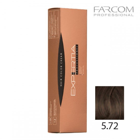 Farcom Expertia permanenta matu krēmkrāsa 100ml 5.72-LI Light chestnut brown