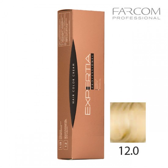 Farcom Expertia permanenta matu krēmkrāsa 100ml 12.0-VE Very light blonde