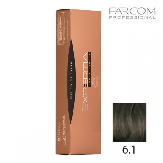 Farcom Expertia permanenta matu krēmkrāsa 100ml 6.1-DA Dark ash blonde