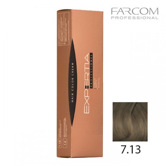 Farcom Expertia permanenta matu krēmkrāsa 100ml 7.13-A Amder blonde