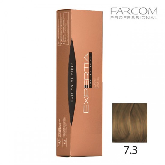 Farcom Expertia permanenta matu krēmkrāsa 100ml 7.3-GO Golden blonde