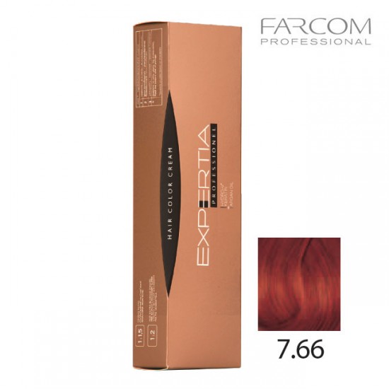Farcom Expertia permanenta matu krēmkrāsa 100ml 7.66-IN Intense red blonde