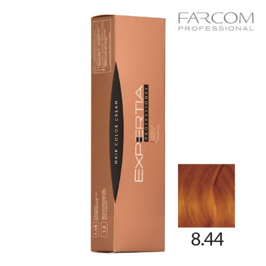 Farcom Expertia permanenta matu krēmkrāsa 100ml 8.44-IN Intense light copper blonde