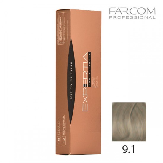 Farcom Expertia permanenta matu krēmkrāsa 100ml 9.1-VE Very light ash blonde