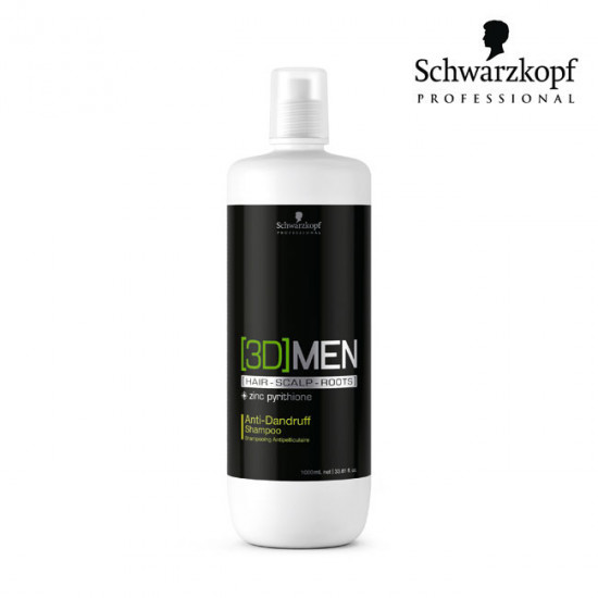 Schwarzkopf Pro 3D Men Anti-Dandruff pretblaugznu šampūns 1L Schwarzkopf Pro 3D Men Anti-Dandruff pretblaugznu šampūns 1L