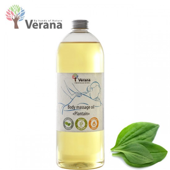 Verana Plantain Подорожник массажное масло для тела 1L