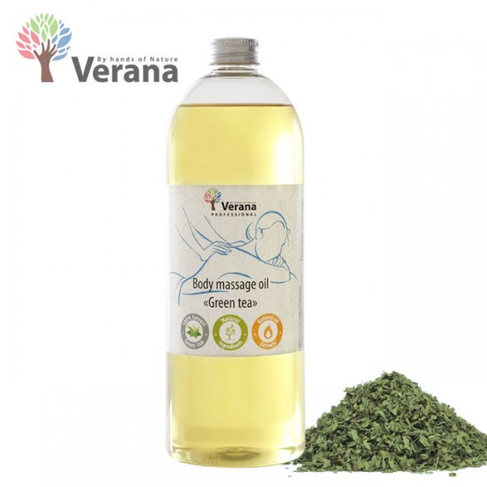Verana Green Tea Zaļā tēja masāžas eļļa ķermenim 1L