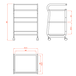 Beauty Salon Trolley with Shelves "1013" Beauty Salon Trolley with Shelves "1013"