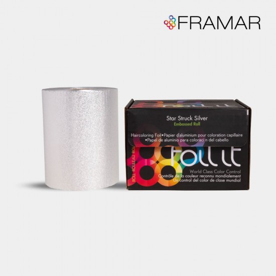 Framar Star Struck Silver folijā ar iespiedumu vidējā 488m Framar Star Struck Silver folijā ar iespiedumu vidējā 488m