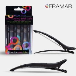 Framar Sectioning зажимы для волос 4шт чёрные
