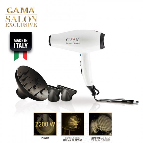 Gama Classic фен для волос 2200W белый