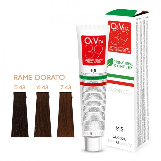OiVita39 Hair Cream Color 7.43 100ml