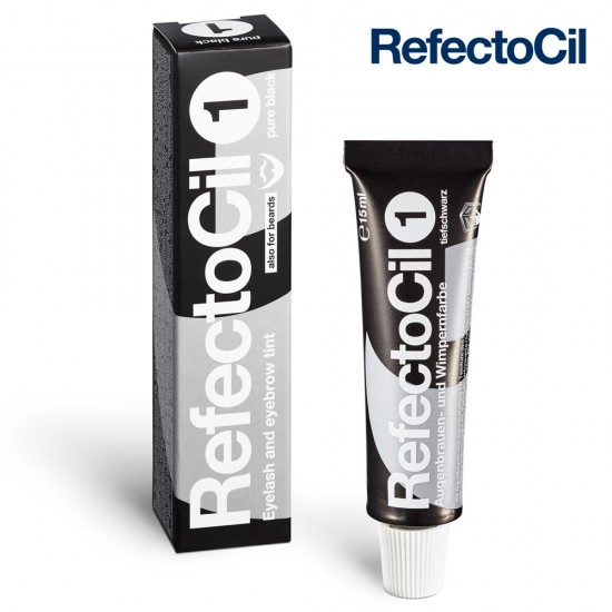 RefectoCil 1 Pure Black чёрная краска для бровей и ресниц 15мл