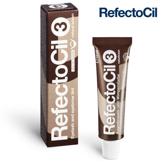RefectoCil 3 Natural Brown коричневая краска для бровей и ресниц 15мл