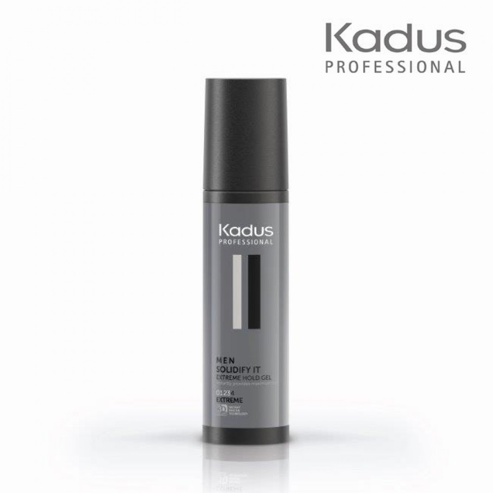 Kadus Styling Men Solidify It Extreme Hold Gel – Starke Fixierung, Nicht Klebrig, Für Kreative Frisuren