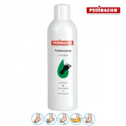 Pedibaehr Fußdeospray izsmidzinātājs svīstošām kājām ar farnezolu 1L Pedibaehr Fußdeospray izsmidzinātājs svīstošām kājām ar farnezolu 1L