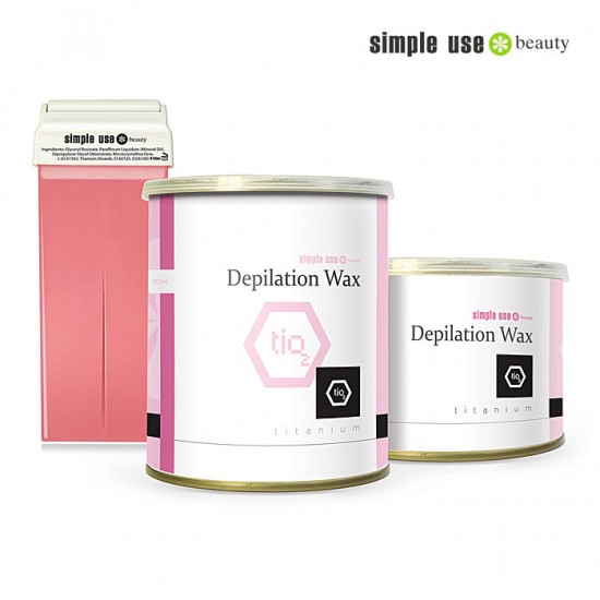 Simple use rozā depilācijas vasks 800ml